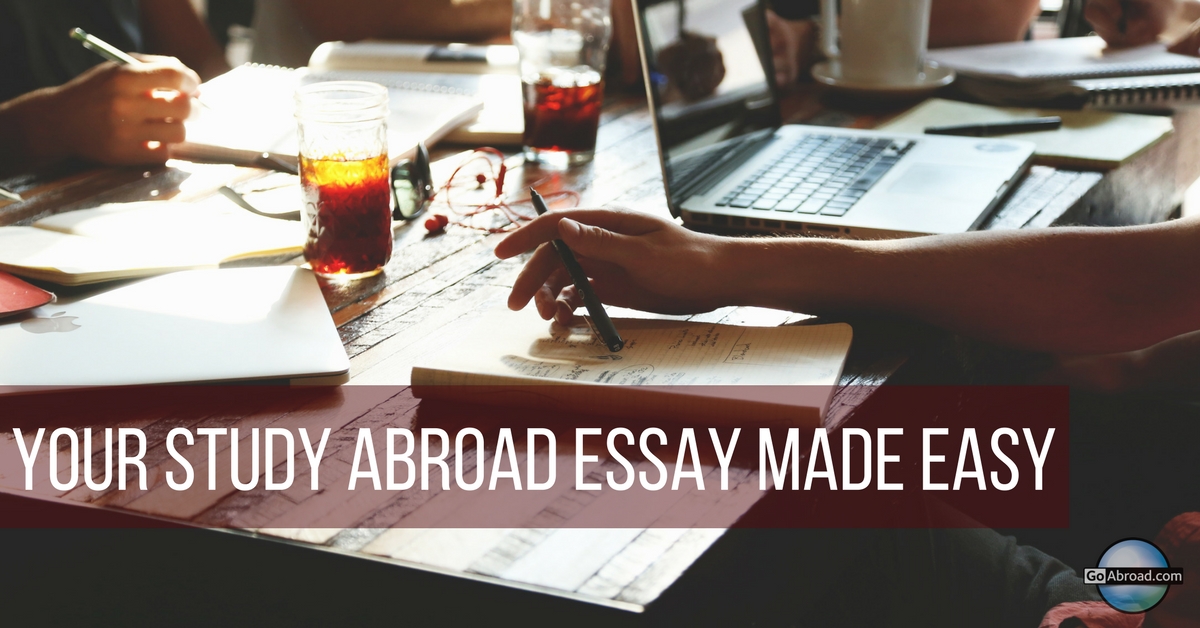 Study abroad essays examples